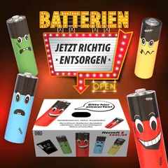 Batterien nicht in den Restmüll werfen!