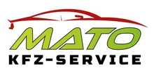 Das Logo für MATO KFZ-SERVICE zeigt ein stilisiertes Auto in Rot und Grün mit dem Text 'MATO' in Grün und 'KFZ-SERVICE' in Schwarz darunter.