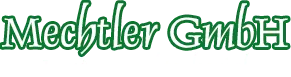 Das Logo der Mechtler GmbH, mit einem stilisierten grünen Buchstaben M und dem Firmennamen in fetter weißer Schrift auf weißem Hintergrund.