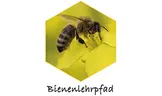 Ein Nahaufnahme einer Biene, die auf einer gelben Blume mit sechseckiger Form sitzt.