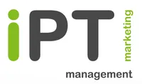 Ein Logo für Management, mit stilisierten 'P' und 'T', darunter steht 'management' in kursiver Schrift.