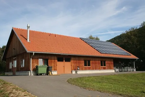 Outdoors, Electrical Device, Solar Panels, Nature, Architecture, Building, Shelter, Grass, Plant, Housing