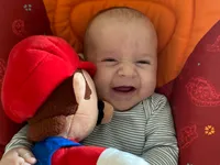Face, Head, Person, Photography, Portrait, Cushion, Home Decor, Happy, Baby, Laughing