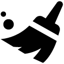 Ein schwarzer Hintergrund mit einer schwachen weißen Linie in der Mitte, die das Bild vertikal teilt.