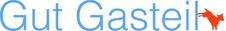 Das Bild zeigt das blaue Logo von 'ut Gastein' auf weißem Hintergrund.